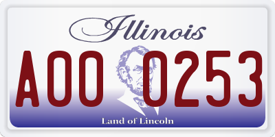 IL license plate A000253