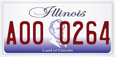 IL license plate A000264