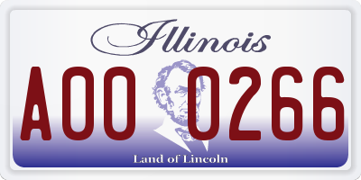 IL license plate A000266