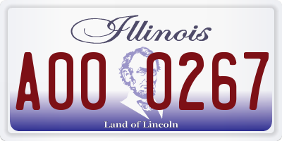 IL license plate A000267