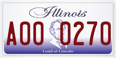 IL license plate A000270