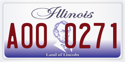 IL license plate A000271