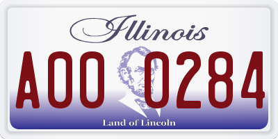 IL license plate A000284