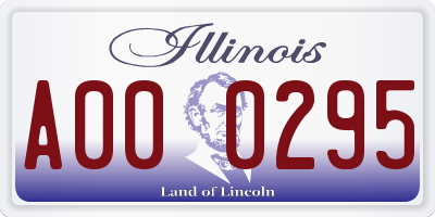 IL license plate A000295