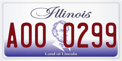 IL license plate A000299