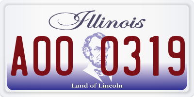 IL license plate A000319