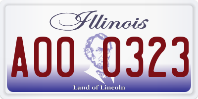 IL license plate A000323