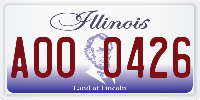 IL license plate A000426