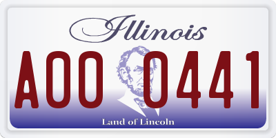 IL license plate A000441