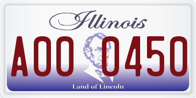 IL license plate A000450