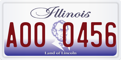 IL license plate A000456