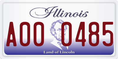 IL license plate A000485