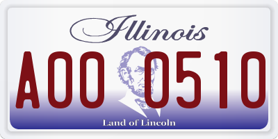 IL license plate A000510