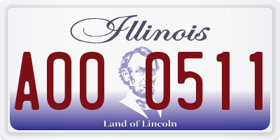 IL license plate A000511