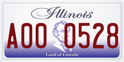 IL license plate A000528