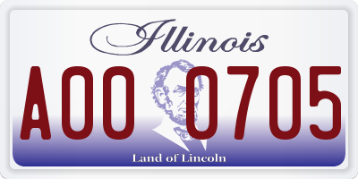 IL license plate A000705