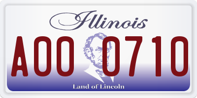 IL license plate A000710