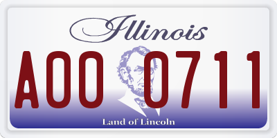 IL license plate A000711