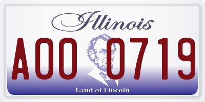 IL license plate A000719