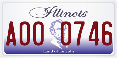 IL license plate A000746