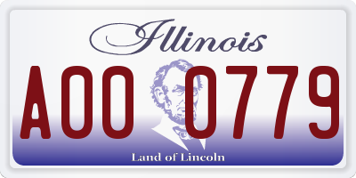 IL license plate A000779