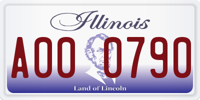 IL license plate A000790