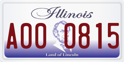 IL license plate A000815