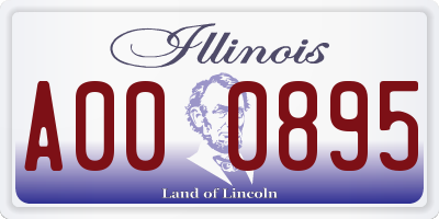 IL license plate A000895