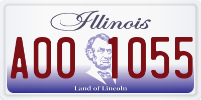 IL license plate A001055