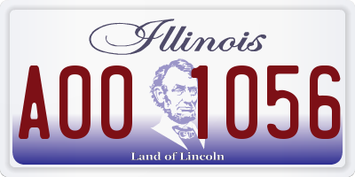 IL license plate A001056