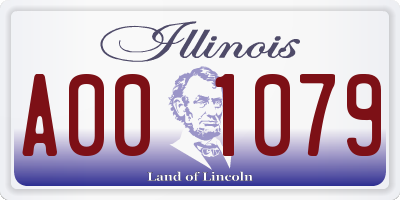 IL license plate A001079