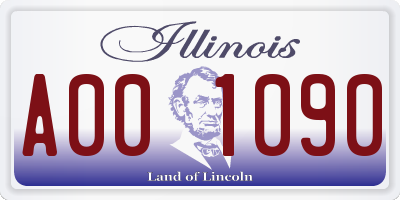 IL license plate A001090