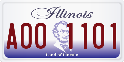 IL license plate A001101