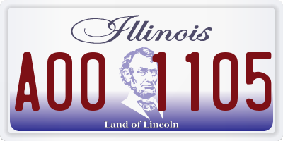 IL license plate A001105