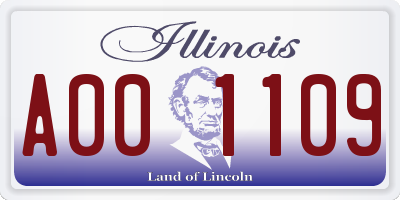 IL license plate A001109