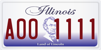 IL license plate A001111