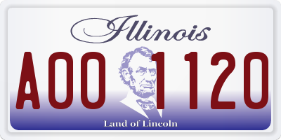 IL license plate A001120