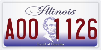 IL license plate A001126