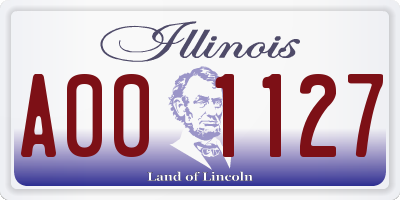 IL license plate A001127