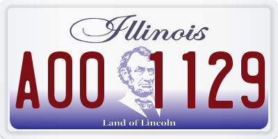 IL license plate A001129