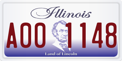 IL license plate A001148