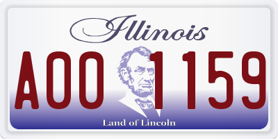 IL license plate A001159