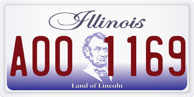 IL license plate A001169