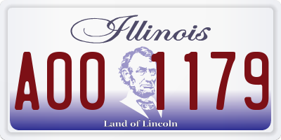 IL license plate A001179
