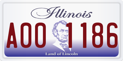 IL license plate A001186