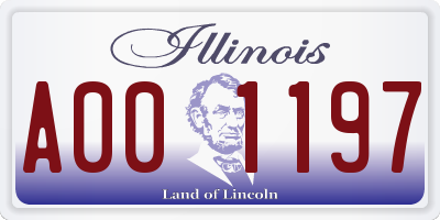 IL license plate A001197