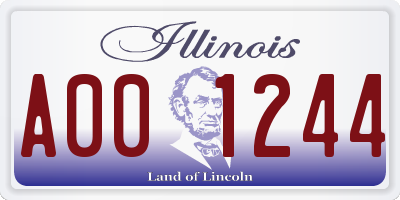 IL license plate A001244