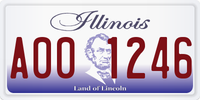 IL license plate A001246