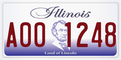 IL license plate A001248