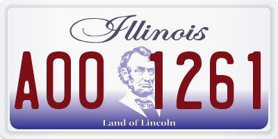 IL license plate A001261